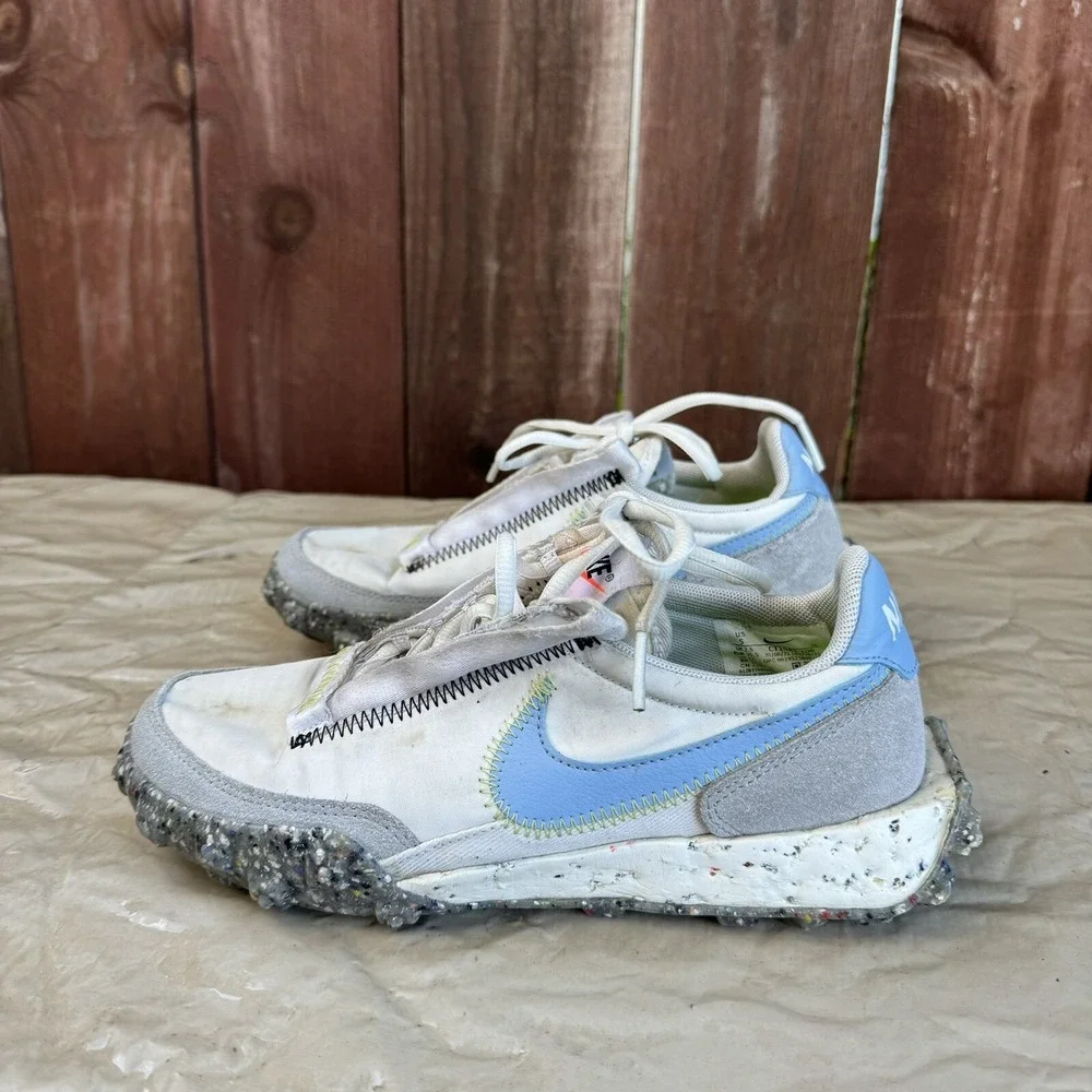 Nike Waffle‎ Racer Crater Womens Size 5 White Athletic Shoe Sneakers CT1983-106